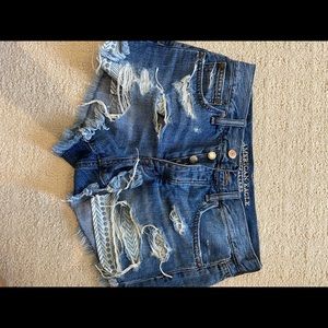 ripped jean shorts